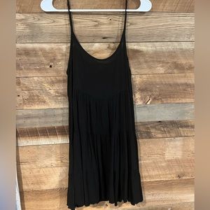 Mini black flowy dress